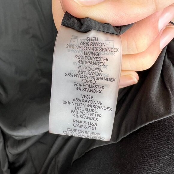 Calvin Klein Womens Black Open Front Blazer Jacket Size 10, NEW - Picture 4 of 5